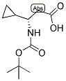 (3S)-3-{[(叔丁氧基)羰基]氨基}-3-环丙基丙酸结构式