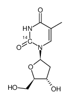 胸腺嘧啶脱氧核苷-2-14C结构式