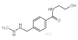 Benzamide,N-(2-hydroxyethyl)-4-[(2-methylhydrazinyl)methyl]-, hydrochloride (1:1)结构式