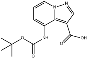 4-tert-Butoxycarbonylamino-pyrazolo[1,5-a]pyridine-3-carboxylic acid Structure