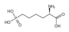 (R)-(-)-2-氨基-6-磷酸基己酸水合物结构式