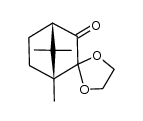 (1S,4R)-3,3-ethylenedioxy-4,7,7-trimethylbicyclo[2.2.1]heptan-2-one结构式