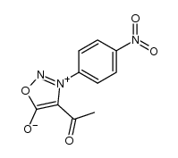 4-acetyl-3-(4-nitrophenyl)sydnone结构式