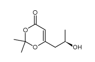 (R)-6-(2-Hydroxypropyl)-2,2-dimethyl-1,3-dioxin-4-one结构式