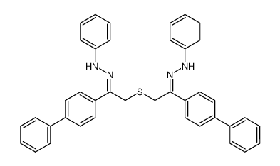 bis(2-([1,1'-biphenyl]-4-yl)-2-(2-phenylhydrazono)ethyl)sulfane结构式