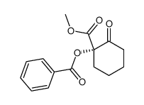 (S)-(-)-2-Methoxycarbonyl-2-benzoyloxy-1-oxo-cyclohexane结构式
