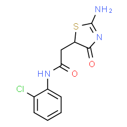 N-(2-chlorophenyl)-2-(2-imino-4-oxothiazolidin-5-yl)acetamide Structure