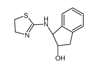 (1R,2R)-1-(4,5-dihydro-1,3-thiazol-2-ylamino)-2,3-dihydro-1H-inden-2-ol结构式