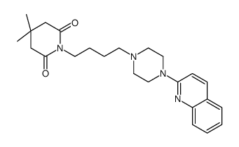 4,4-dimethyl-1-[4-(4-quinolin-2-ylpiperazin-1-yl)butyl]piperidine-2,6- dione structure