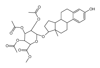 17β-雌二醇17-(2,3,4-三-O-乙酰基-β-D-葡糖醛酸甲酯)结构式