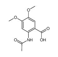 2-(乙酰基氨基)-4,5-二甲氧基苯甲酸结构式