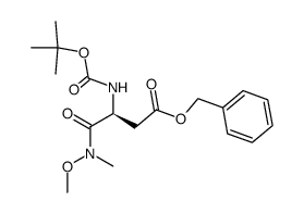 Nα-(tert-butoxycarbonyl)-L-aspartic acid 4-benzyl ester N-methoxy-N-methylamide Structure
