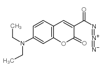 7-(二乙氨基)香豆素-3-羰基叠氮化物结构式