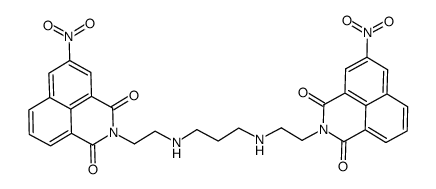 N,N'-(bis-aminoethyl-1,3-propanediamine)-bis-3-nitro-1,8-naphthalimide Structure