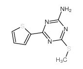 4-甲基硫代-6-(2-噻吩基)-1,3,5-三嗪-2-胺结构式