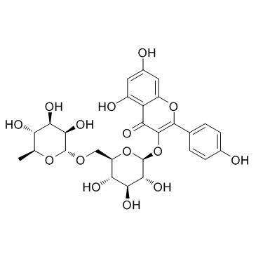 山奈酚-3-O-芸香糖苷结构式