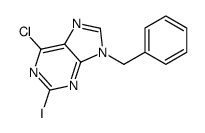 9-benzyl-6-chloro-2-iodopurine结构式