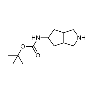 N-(1,2,3,3a,4,5,6,6a-八氢环戊二烯并[c]吡咯-5-基)氨基甲酸叔丁酯结构式