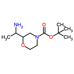 tert-Butyl 2-(1-aminoethyl)morpholine-4-carboxylate Structure
