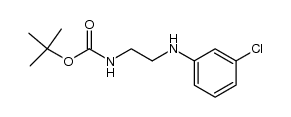 N-(tert-butoxycarbonyl)-N'-(3-chlorophenyl)-ethylenediamine Structure