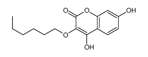 3-hexoxy-4,7-dihydroxychromen-2-one结构式
