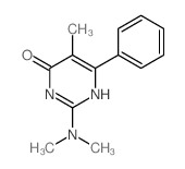 2-dimethylamino-5-methyl-6-phenyl-1H-pyrimidin-4-one结构式