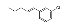 (E)-1-(3-chlorophenyl)-1-pentene结构式