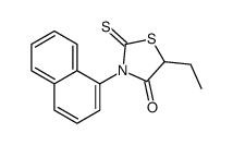 5-ethyl-3-naphthalen-1-yl-2-sulfanylidene-1,3-thiazolidin-4-one结构式