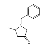 1-苄基-5-甲基吡咯烷-3-酮结构式