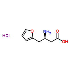 (r)-3-amino-4-(2-furyl)butanoic acid hydrochloride Structure