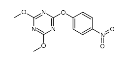 2,4-dimethoxy-6-(4-nitrophenoxy)-1,3,5-triazine结构式