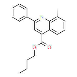 butyl 8-methyl-2-phenyl-4-quinolinecarboxylate结构式
