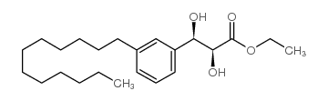 ethyl (2s,3r)-3-(3'-dodecylphenyl)-2,3-dihydroxypropionate structure