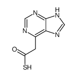 2-(7H-purin-6-yl)ethanethioic S-acid结构式