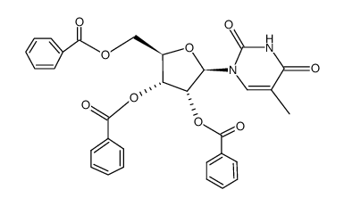 2',3',5'-Tri-O-benzoyl-5-methyluridine结构式