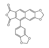 6,7-methylenedioxy-1-(3,4-methylenedioxyphenyl)naphthalene-2,3-dicarboxylic anhydride结构式