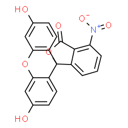 3',6'-Dihydroxy-4-nitrospiro[isobenzofuran-1(3H),9'-[9H]xanthen]-3-one结构式