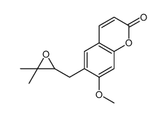 7-Methoxy-6-(3,3-dimethyloxiranylmethyl)-2H-1-benzopyran-2-one结构式