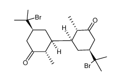 (1S,1'S)-5t,5't'-bis-(α-bromo-isopropyl)-2c,2'c'-dimethyl-(1rH,1'r'H)-bicyclohexyl-3,3'-dione Structure