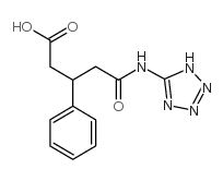 3-苯基-4-(1H-四唑-5-基氨基甲酰基)-丁酸结构式