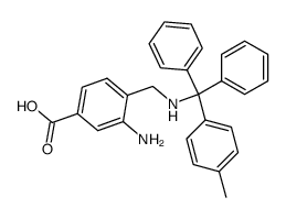 3-Amino-4-{[(diphenyl-p-tolyl-methyl)-amino]-methyl}-benzoic acid Structure