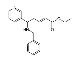ethyl (E)-6-aza-7-phenyl-5-(pyridin-3-yl)hept-2-enoate结构式