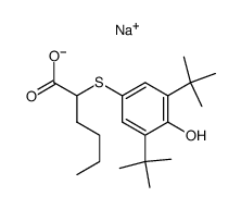 sodium 2-((3,5-di-tert-butyl-4-hydroxyphenyl)-thio)-hexanoate Structure