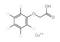 Aceticacid, 2-(2,3,4,5,6-pentachlorophenoxy)-, copper(2+) salt (2:1)结构式