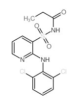 N-[2-[(2,6-dichlorophenyl)amino]pyridin-3-yl]sulfonylpropanamide结构式
