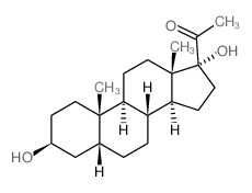 Pregnan-20-one, 3,17-dihydroxy-, (3.beta.,5.beta.)-结构式