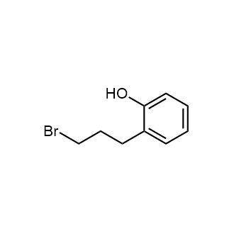2-(3-溴丙基)苯酚结构式