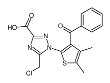 1-(3-benzoyl-4,5-dimethyl-thiophen-2-yl)-5-chloromethyl-1H-[1,2,4]triazole-3-carboxylic acid Structure