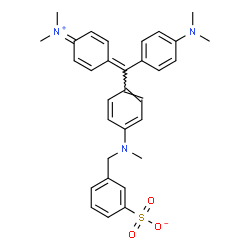 N-[4-[Bis[4-(dimethylamino)phenyl]methylene]-2,5-cyclohexadien-1-ylidene]-N-methyl-3-sulfonatobenzenemethanaminium结构式