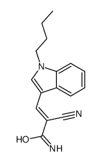 2-Propenamide,3-(1-butyl-1H-indol-3-yl)-2-cyano-(9CI) Structure